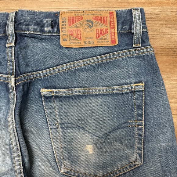 Vintage Diesel Cheyenne Jeans Men 33x34 Blue Straight Leg Distressed Italy 90s - Picture 5 of 16
